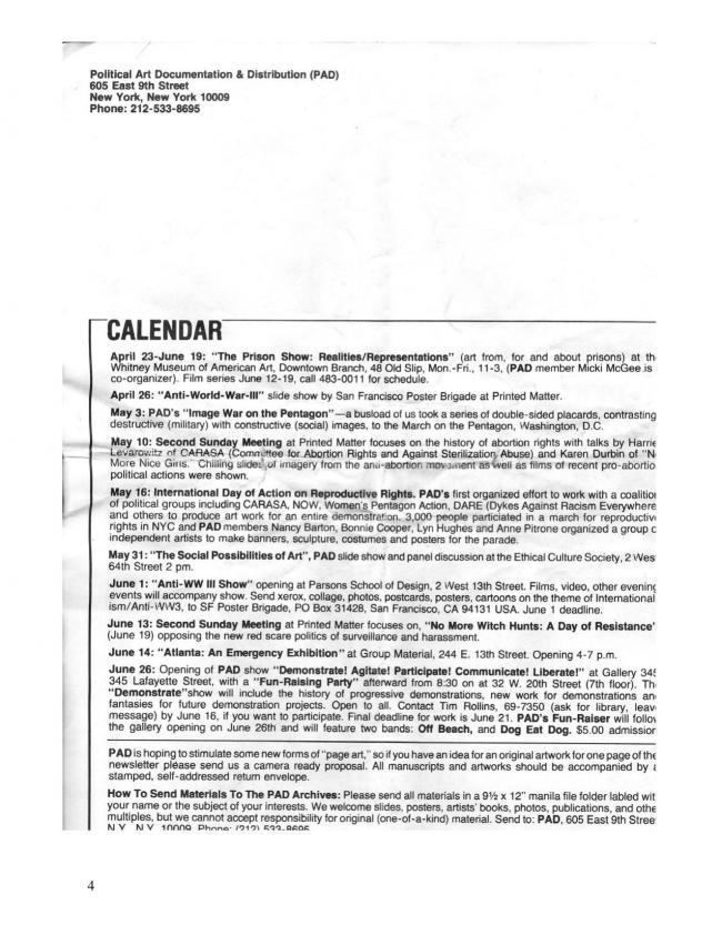 PAD/D, <em>1st Issue</em>, Nueva York, Political Art Documentation and Distribution (PAD/D), febrero, 1981