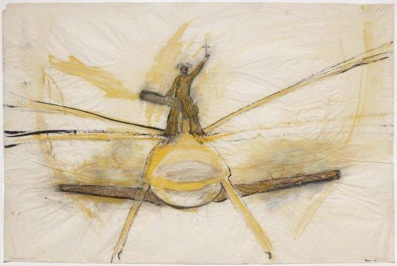Nancy Spero, "Clown and Helicopter", from <em>The War Series</em>, 1967