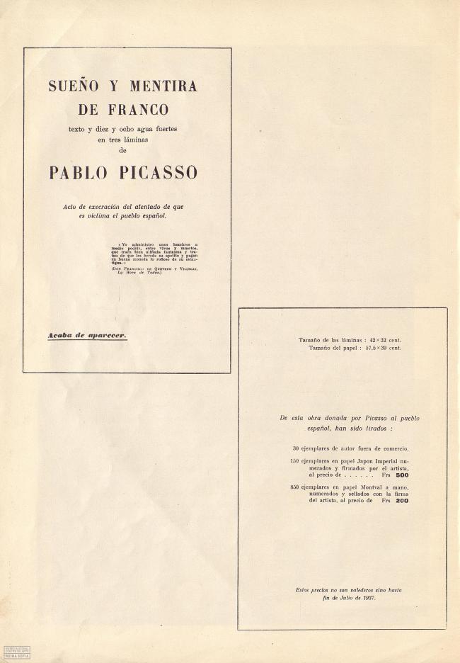 La destrucción de Guernica y Sueño y Mentira de Franco