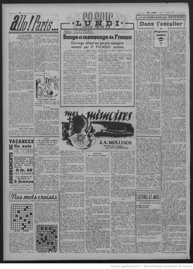 Sueño y mentira de Franco. La obra ofrecida al pueblo español por Picasso
