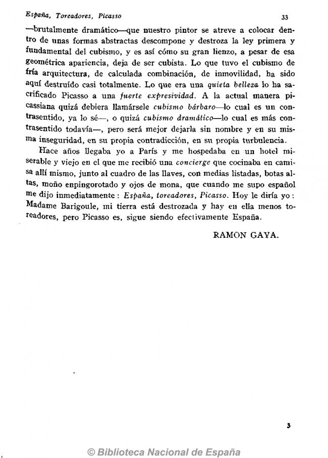 EN España, toreadores, Picasso