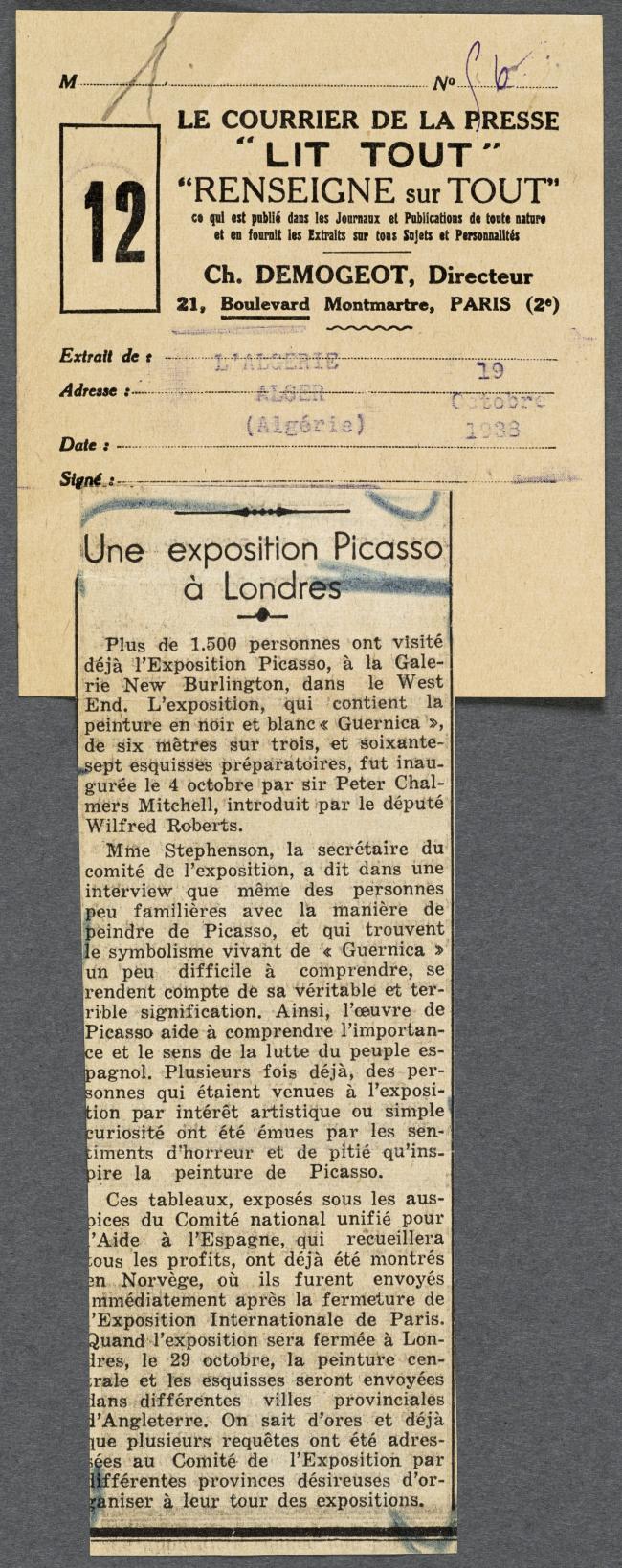 Una exposición de Picasso en Londres