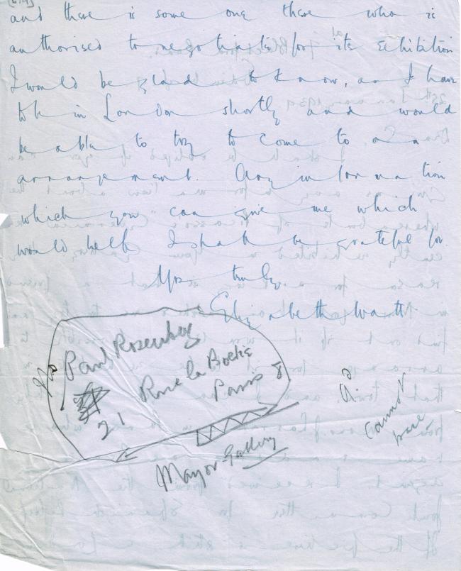EN Carta de Elizabeth Watt a J.N. Duddington
