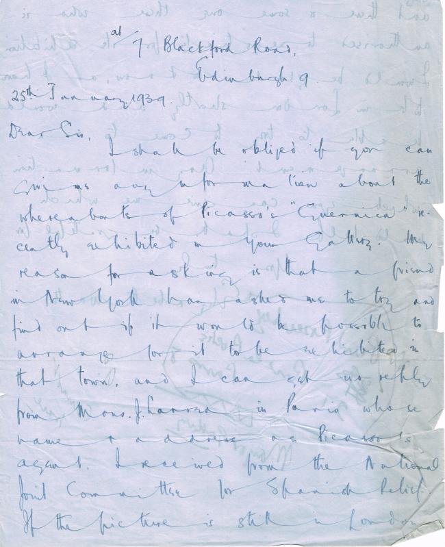EN Carta de Elizabeth Watt a J.N. Duddington