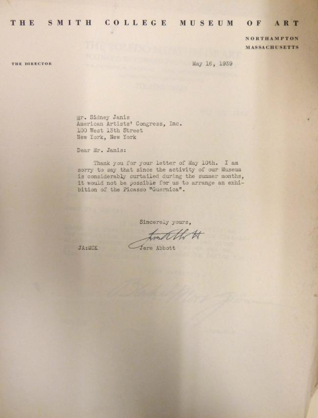 EN Carta de Jere Abbott a Sidney Janis