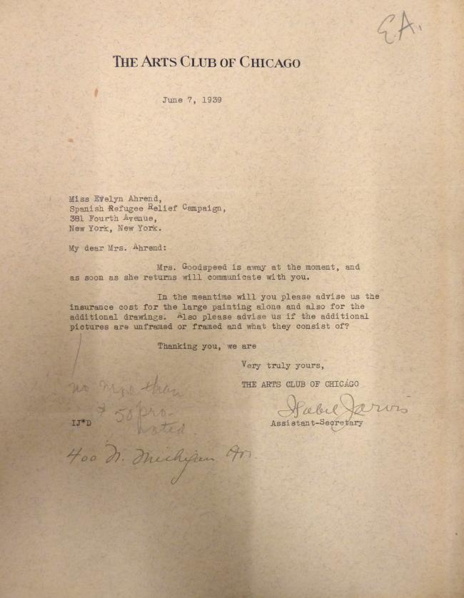 EN Carta de Isabel Jarvis a Evelyn Ahrend