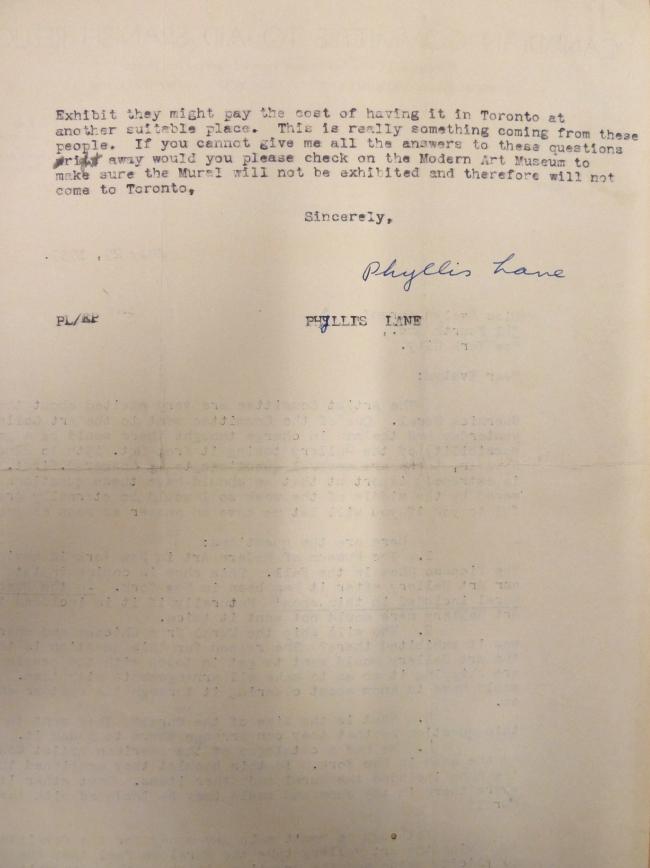 Carta de Phyllis Lane a Evelyn Ahrend del 29 de julio de 1939