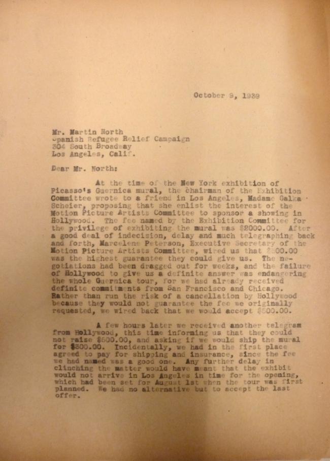 Carta de Evelyn Ahrend a Martin North