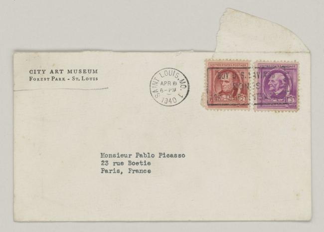 Carta de James B. Musick a Pablo Picasso del 6 de abril de 1940