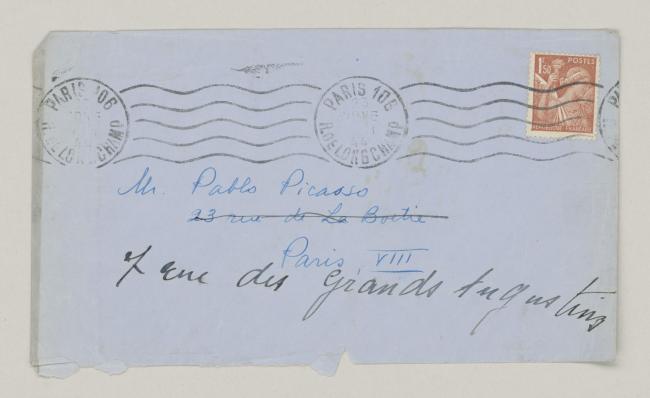 Carta de Juan Larrea a Pablo Picasso del 24 de septiembre de 1944