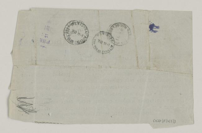 Telegrama de Edward K. Barsky a Pablo Picasso