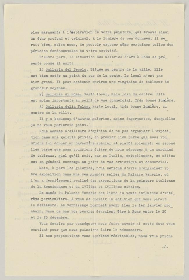 Claude Jaeger's letter to Pablo Picasso with an enclosed letter from Celeste Negarville