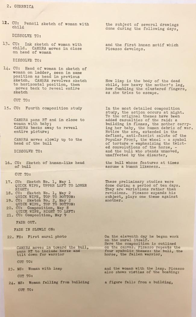 Guion de la película Guernica de Robert Flaherty