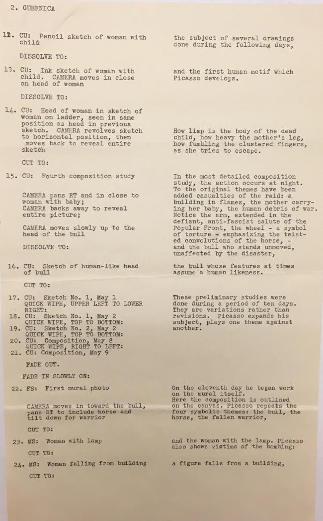 Guion de la película Guernica de Robert Flaherty