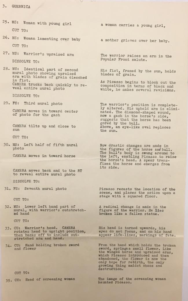 Guion de la película Guernica de Robert Flaherty