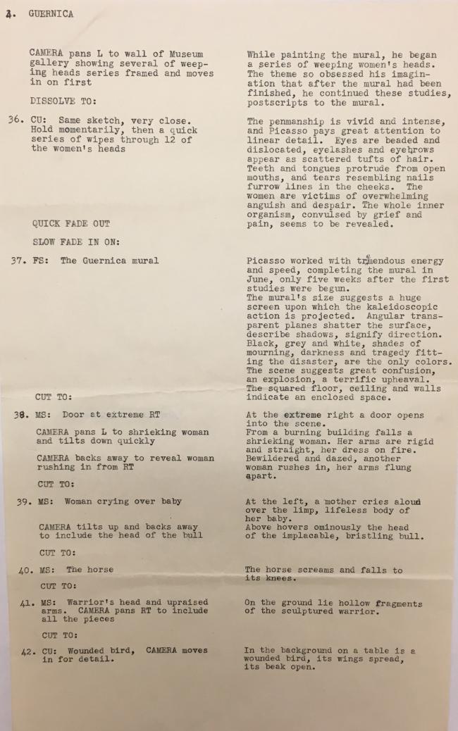 Guion de la película Guernica de Robert Flaherty