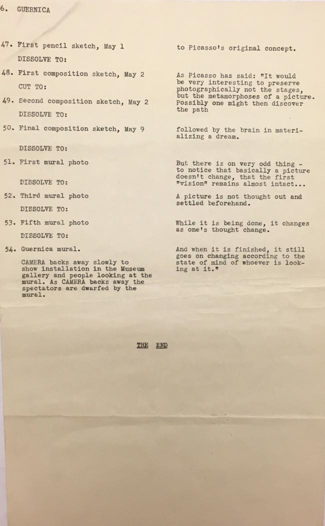 Guion de la película Guernica de Robert Flaherty