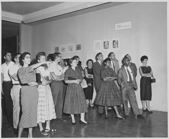 Visitantes de la exposición Picasso: 75th Anniversary