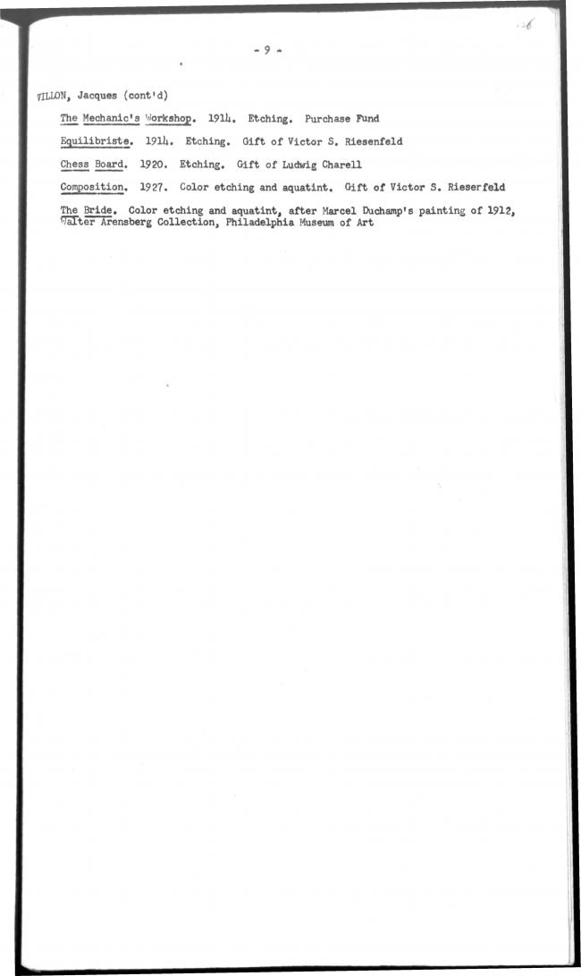 Press dossier on various exhibitions held at the Museum of Modern Art, New York