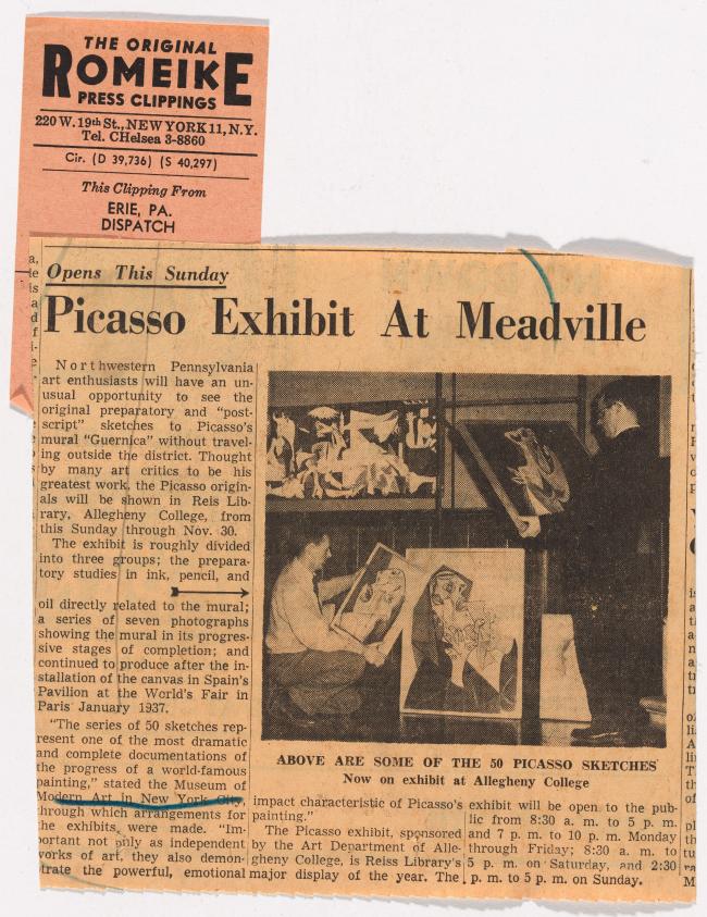 Exposición de Picasso en Meadville