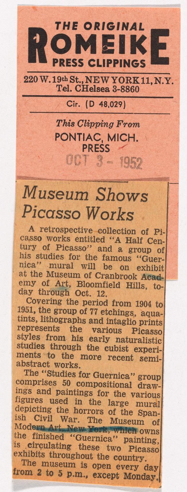 Museo muestra las obras de Picasso