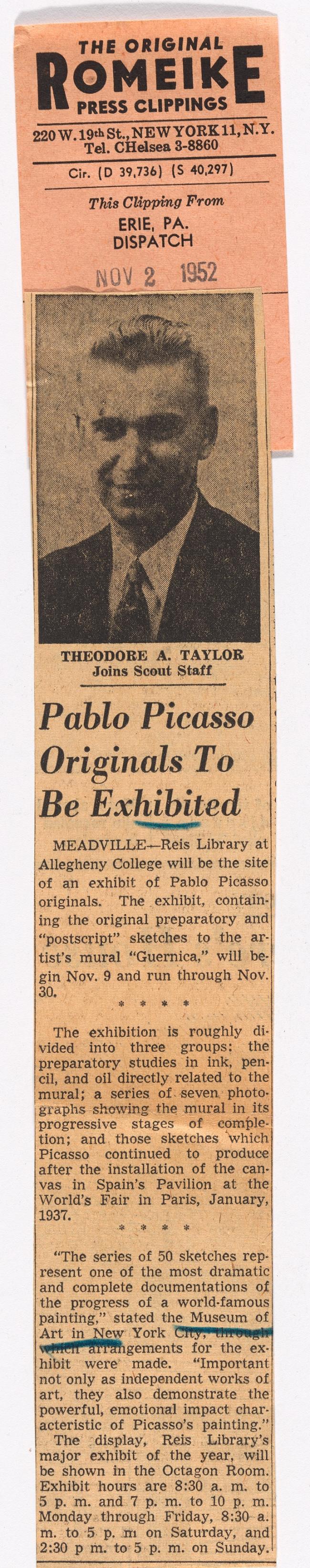 Se expondrán originales de Pablo Picasso