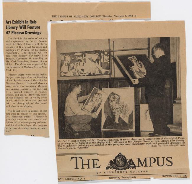 Portada con fotografía de la instalación de Studies for Guernica