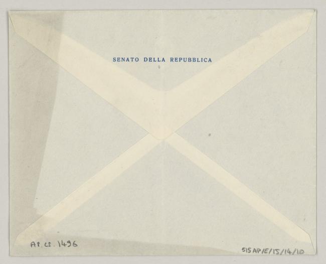 Eugenio Reale's letter to Pablo Picasso, date 5 December 1952