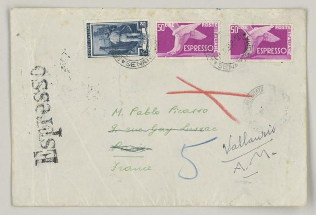 Eugenio Reale's letter to Pablo Picasso, date 5 December 1952