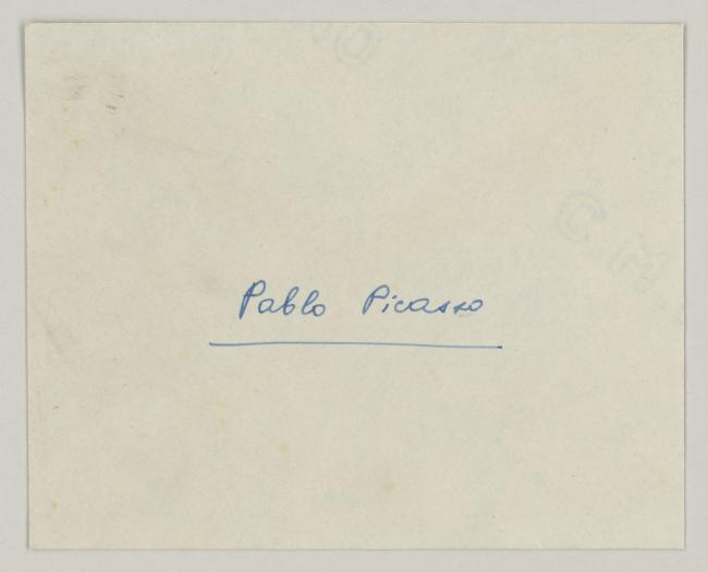 Carta de Eugenio Reale a Pablo Picasso del 1 de enero de 1954