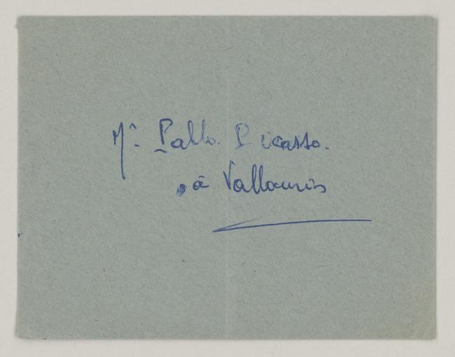 Letter from the Assemblé National of France to Pablo Picasso