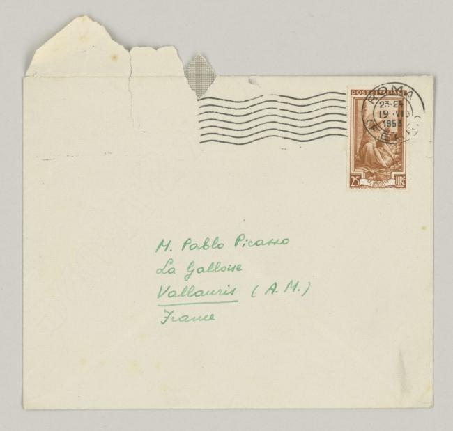 Carta de Eugenio Reale a Pablo Picasso del 19 de junio de 1953