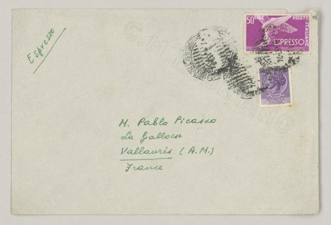 Carta de Eugenio Reale a Pablo Picasso del 7 de agosto de 1953