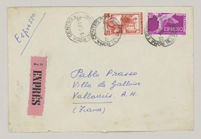 Carta de Eugenio Reale a Pablo Picasso del 25 de septiembre de 1953