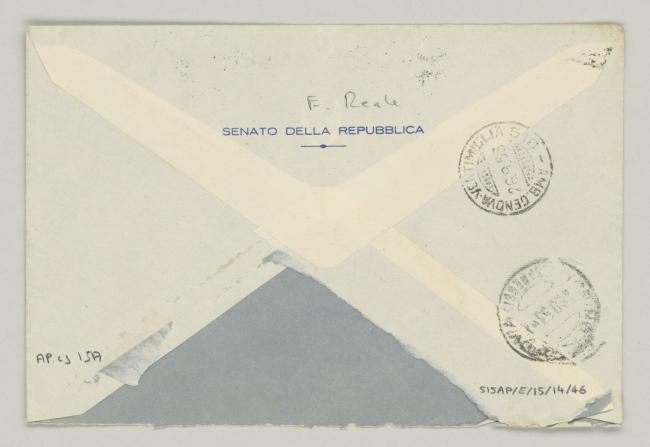 Carta de Eugenio Reale a Pablo Picasso del 25 de septiembre de 1953