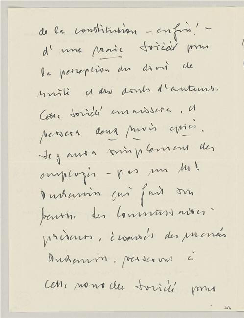 Carta de Daniel-Henry Kahnweiler a Pablo Picasso del 5 de diciembre de 1953