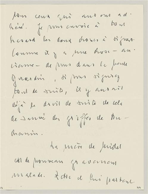 Carta de Daniel-Henry Kahnweiler a Pablo Picasso del 5 de diciembre de 1953