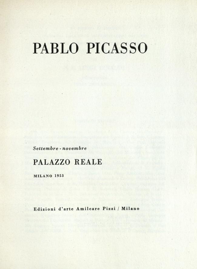 Catálogo de la exposición Picasso, del Palazzo Reale de Milán