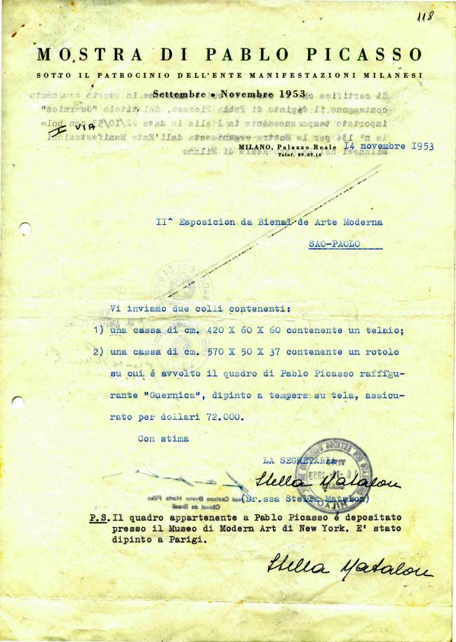 Export certificate for Guernica