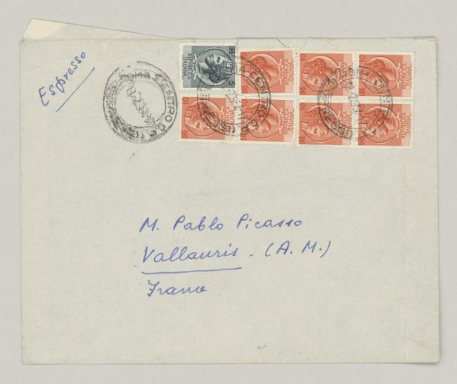 Carta de Eugenio Reale a Pablo Picasso del 18 de febrero de 1954