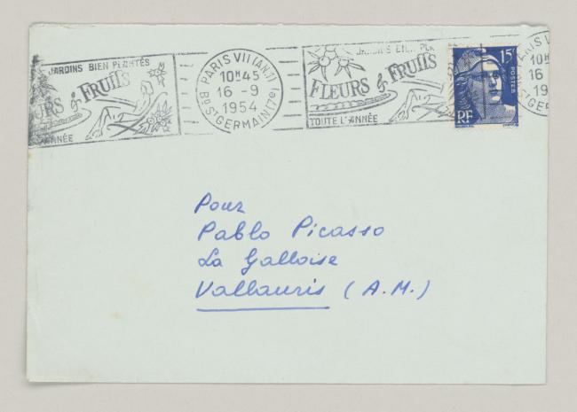 Carta de Eugenio Reale a Pablo Picasso del 15 de septiembre de 1954