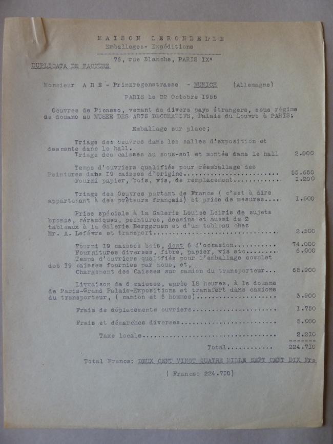 Carta de R. Lerondelle a Morel d'Arleux