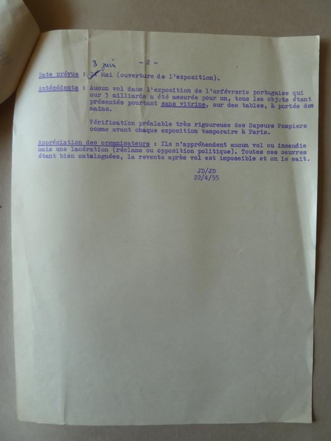 Transport and insurance, provided by Morel d'Arleux, general secretary of the Union Centrale des Arts Décoratifs