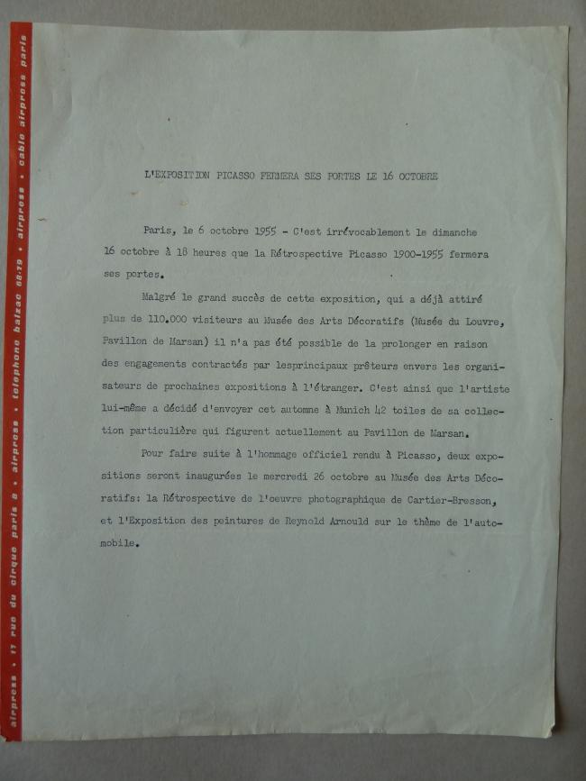La exposición Picasso cerrará sus puertas el 16 de octubre