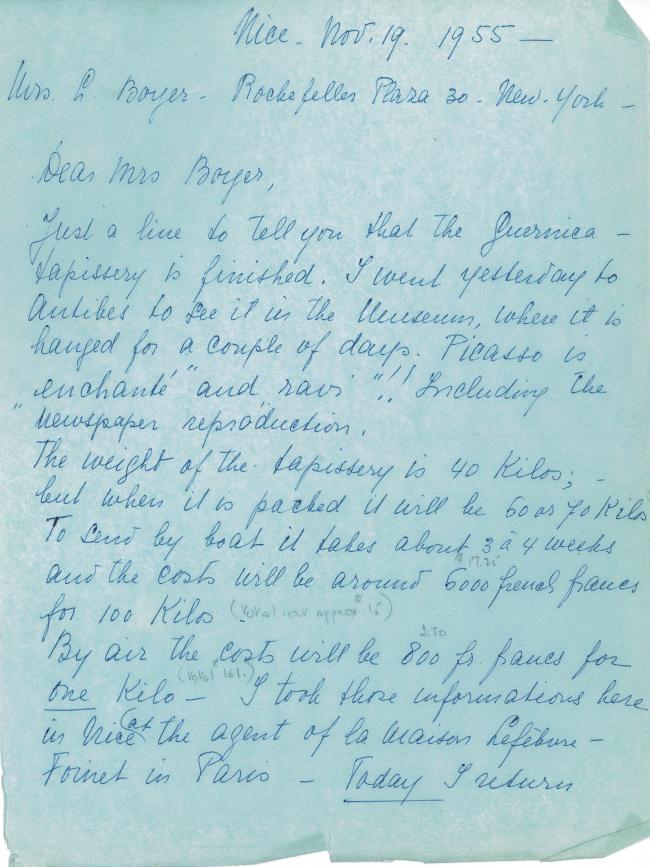 EN Carta de Nelly Van Doesburg a Louise A. Boyer