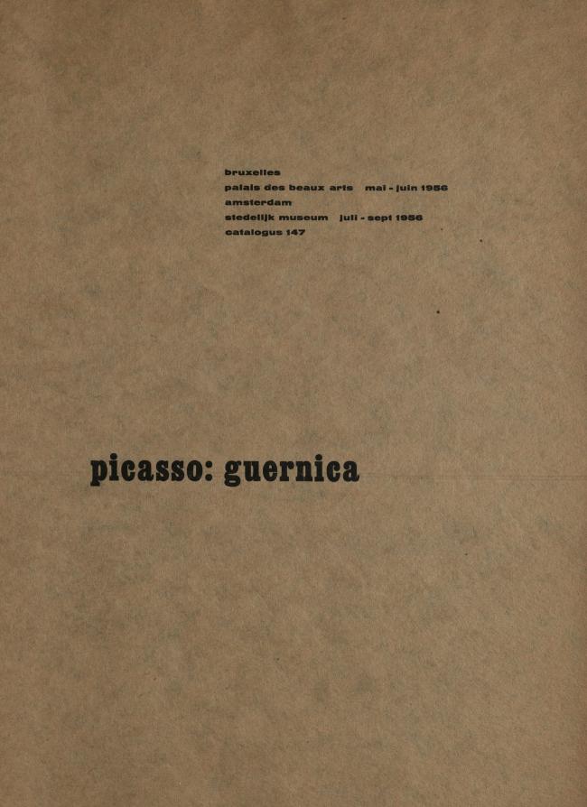 EN Catálogo de la exposición Guernica: avec 60 études et variantes, Ámsterdam y Bruselas