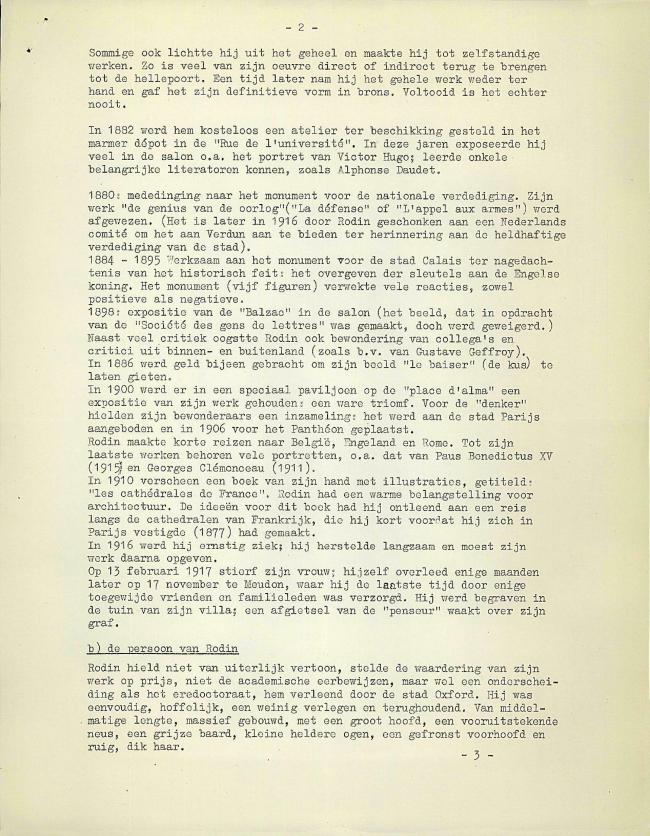 Historia y cronología de Picasso y memoria del proyecto de la exposición de Rodin