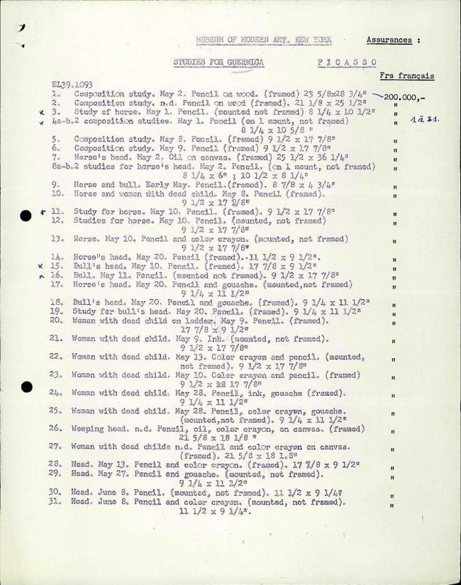 EN Listado de los estudios de Guernica y costes de los seguros