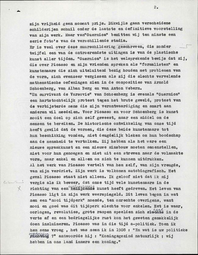 Texto de Kanwheiler para el catálogo de la exposición Guernica, avec 60 études