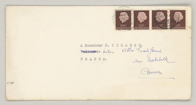 Carta de Arn.J. D'Ailly a Pablo Picasso